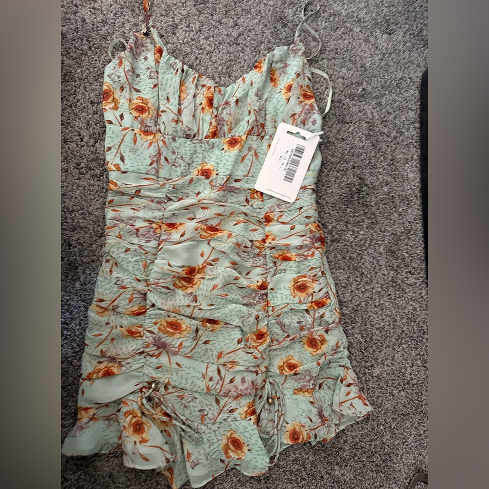 Selfie Leslie Floral Ruched Dress